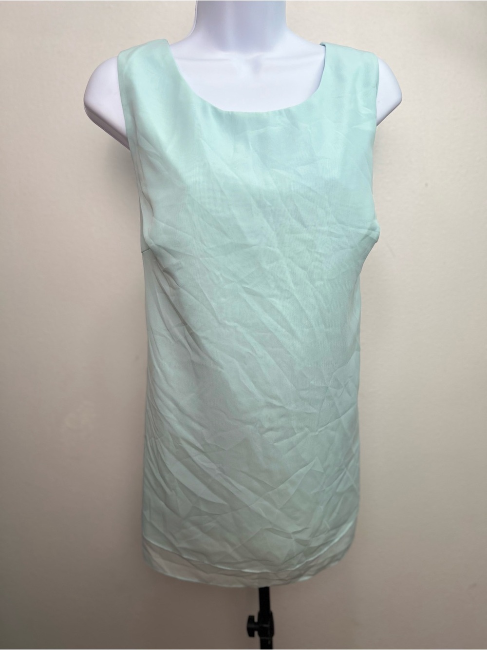 Sheer Mint Layered Chiffon Top - Picture 2 of 5